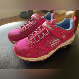 Girl Skechers pink sneakers. Size 13